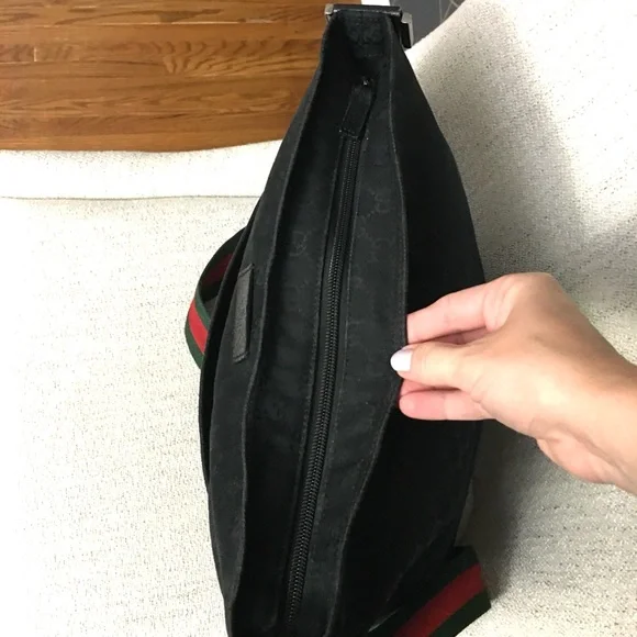 Authentic Gucci unisex messenger bag black monogram canvas - Picture 16 of 16